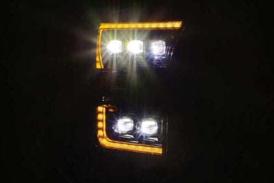 AlphaRex 15-17 Ford F150 / 17-20 F150 Raptor NOVA-Series LED Projector Headlights Alpha-Black
