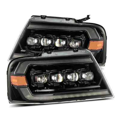 AlphaRex 04-08 Ford F150 / 06-08 Lincoln Mark LT NOVA-Series LED Projector Headlights Alpha-Black