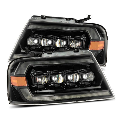 AlphaRex 04-08 Ford F150 / 06-08 Lincoln Mark LT NOVA-Series LED Projector Headlights Alpha-Black