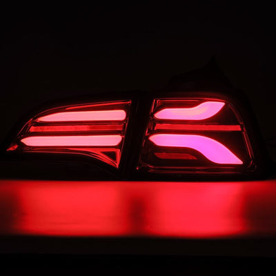 AlphaRex 17-23 Tesla Model 3 / 20-24 Model Y (Without Stock Amber Turn Signal) PRO-Series LED Tail Lights Jet Black