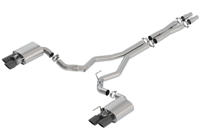 Borla 2018 Ford Mustang GT 5.0L AT/MT 3in ATAK Catback Exhaust Black Chrome Tips w/ Valves 140743BC
