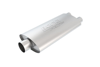 Borla Pro-XS 3in, 2-1/2in, 19in x 9-1/2in x 4in Oval Cen/Dual Turbo XL Muffler 40349