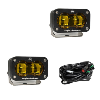 Baja Designs S2 SAE LED Auxiliary Light Pod Pair - Amber