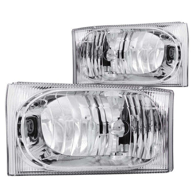 Anzo 2000-2004 Ford Excursion Crystal Headlights Chrome 2pc