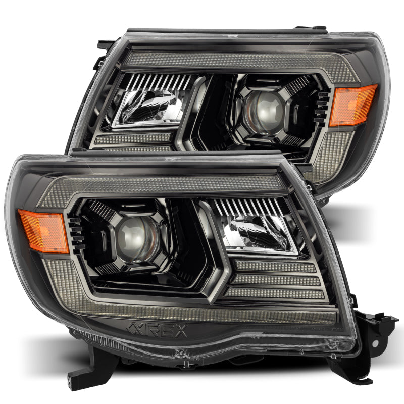 AlphaRex 05-11 Toyota Tacoma LUXX-Series LED Projector Headlights Alpha-Black