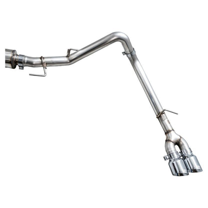 AWE 0FG Exhaust for 3rd Gen Toyota Tundra - Dual Chrome Silver Tips