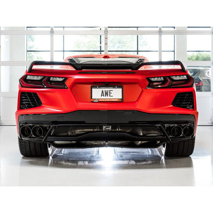 AWE Tuning 2020+ Chevrolet Corvette (C8) Touring Edition Exhaust - Quad Diamond Black Tips
