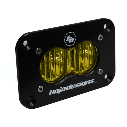 Baja Designs S2 Sport Black Flush Mount LED Auxiliary Light Pod - Amber Wide Cornering