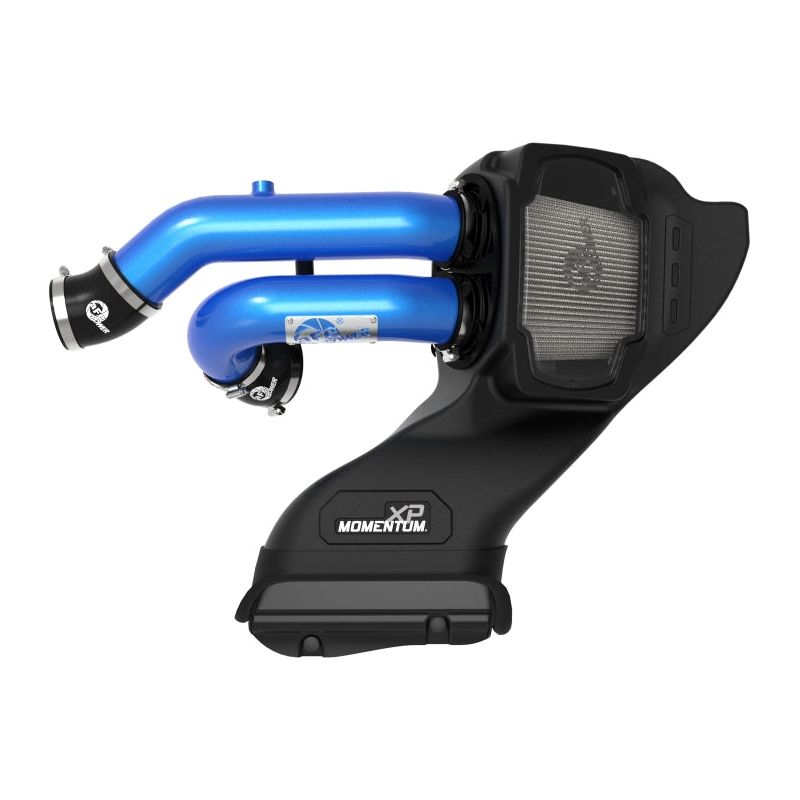 aFe 21-22 Ford F-150 Raptor V6-3.5L(tt) Momentum XP Cold Air Intake System Blue w/ Pro Dry S Filter