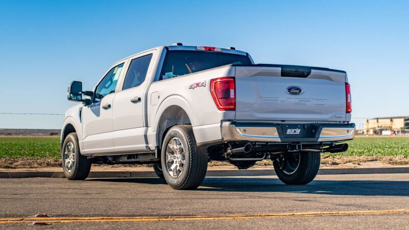 Borla F-150 2021 5.0L 4dr CC SB EC STB Lariat/KR/Pltnm/LTD 3/2.25 SRE Cat-Back S-Type Black CHR Tips 140866BC