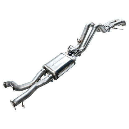AWE Tuning 22-24 Ford Bronco Raptor 4WD Dual BashGuards Cat-Back SwitchPath Exhaust (No Tips)