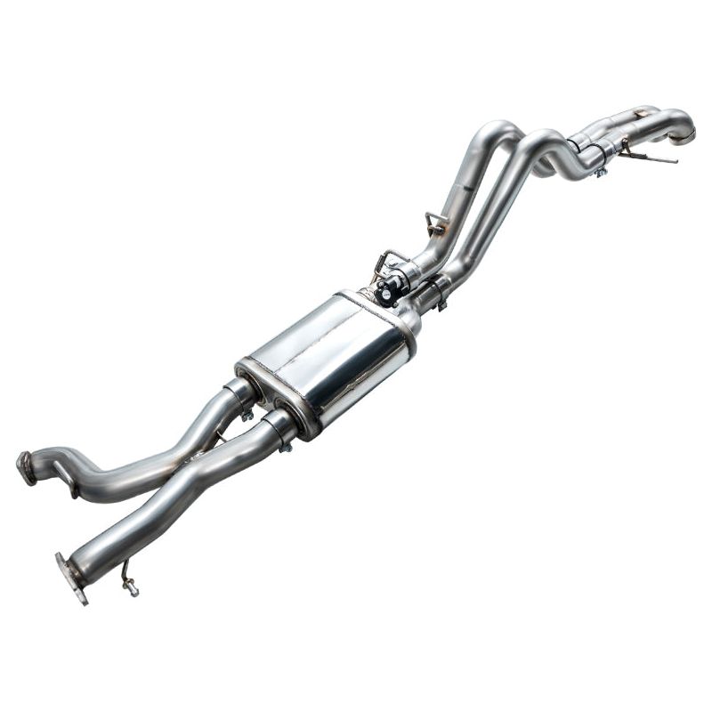 AWE Tuning 22-24 Ford Bronco Raptor 4WD Dual BashGuards Cat-Back SwitchPath Exhaust (No Tips)