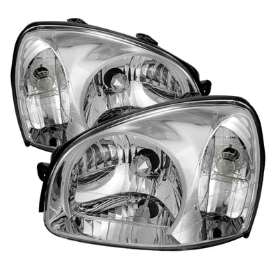 SPYDER Xtune Hyundai Santa Fe 2003-2006 Crystal Headlights Chrome HD-JH-HYSA03-C 9024832