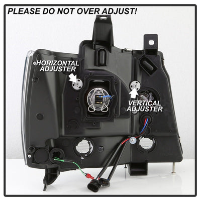 Spyder 07-14 Chevy Suburban/1500/2500/Tahoe V2 Projector Headlights All Blk PRO-YD-CSUB07V2-DRL-BKV2 5085986