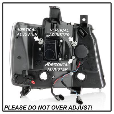 Spyder Chevy Suburban 1500/2500 07-14 Tahoe 07-14 LED Headlights Black PRO-YD-CSUB07V2PL-BK 5087515