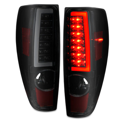 ANZO 2004-2012 Chevrolet Colorado/ GMC Canyon LED Tail Lights w/ Light Bar Black Housing Smoke Lens 311383