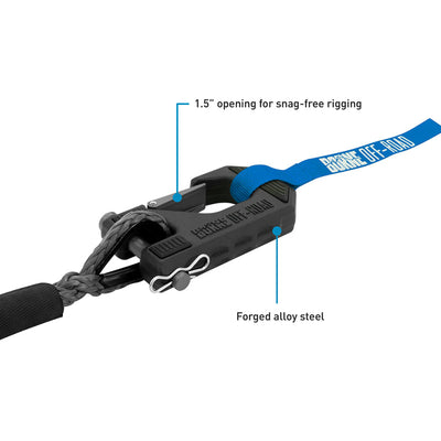 Borne Off-Road Winch Hook - 3/8in Rope - Hand Strap - Grey BNWN-SR-38-85KGR