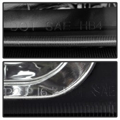 xTune Chevy Silverado 2500HD 03-06 Crystal Headlights w/ Bumper Lights Black HD-JH-CSIL03-AM-BK-SET