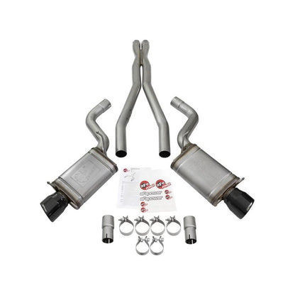 aFe Mach Force-Xp 3in CB Stainless Steel Dual Exhaust System w/ Black Tips 09-15 Cadillac CTS-V