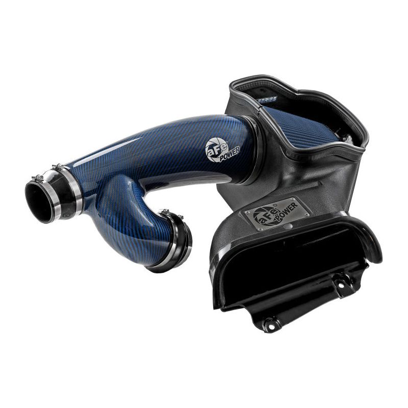 aFe - 2017-2025 Ford F-150 Track Series Blue Kevlar Carbon Fiber C/A Intake System w/Black Pro 5R Filter