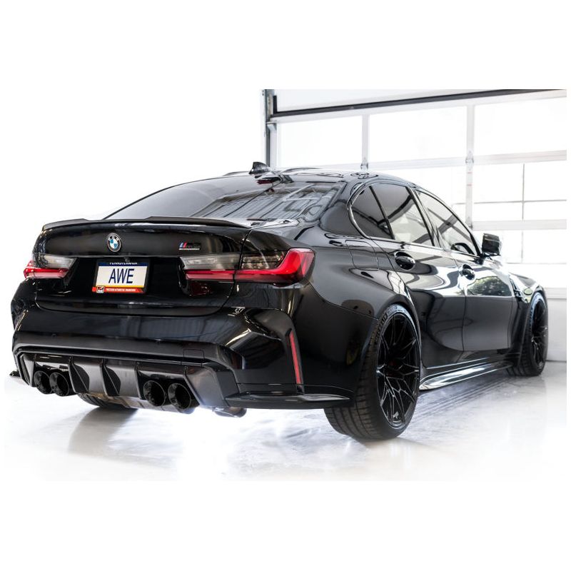 AWE SwitchPath Catback Exhaust for BMW G8X M3/M4 - Diamond Black Tips