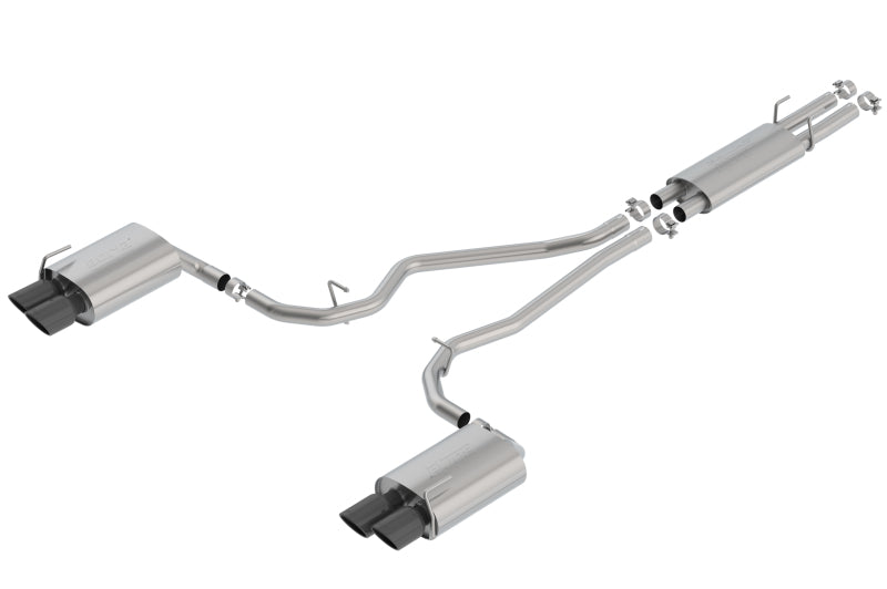 Borla 2020 Ford Explorer ST 3.0L V6 2.25in S-type Exhaust - Black Chrome Tips 140820BC