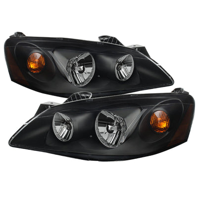 SPYDER Xtune Pontiac G6 05-10 (09-10 Fit w/Amber Turn Signal) Crystal Headlights Black HD-JH-PG605-AM-BK 9023668