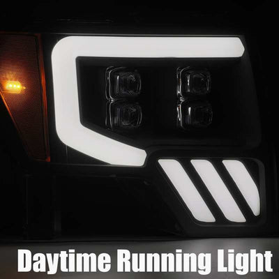 AlphaRex 09-14 Ford F150 NOVA-Series LED Projector Headlights Black