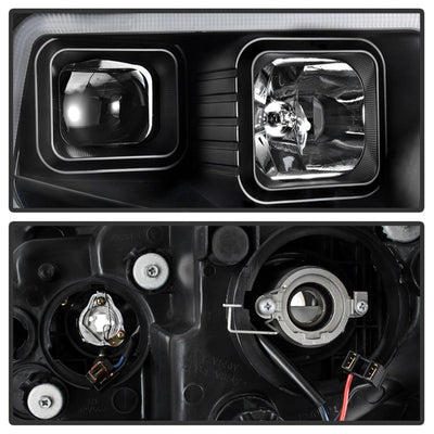 SPYDER xTune 14-17 Toyota Tundra DRL LED Light Bar Projector Headlights - Black (PRO-JH-TTU14-LB-BK) 9043024