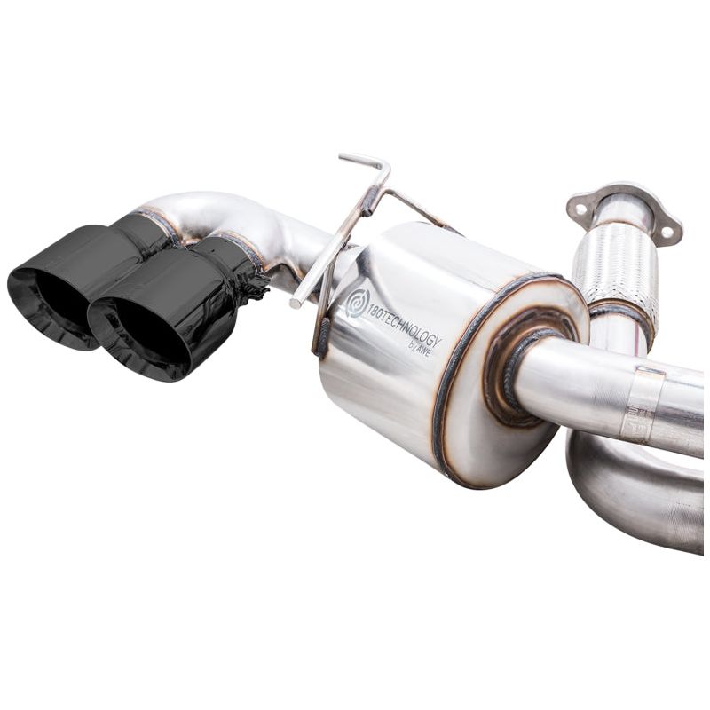 AWE Tuning 2020+ Chevrolet Corvette (C8) Touring Edition Exhaust - Quad Diamond Black Tips