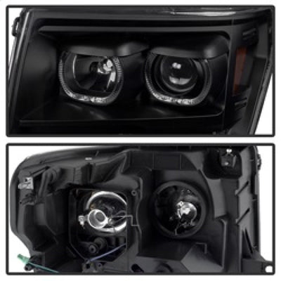SPYDER Xtune Ford F150 09-14 Projector Headlights Halogen Model Only LED Halo Black PRO-JH-FF15009-CFB-BK 9032226