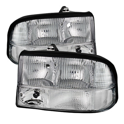 SPYDER Xtune Oldsmobile Bravada 98-01 Crystal Headlights Chrome HD-JH-GS1598-AM-C 9025488