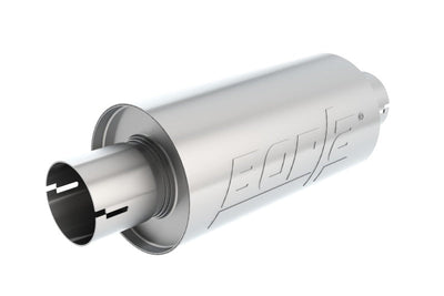Borla Universal Pro-XS Round S-Type 2.5in Inlet/Outlet Center/Center Notched Muffler 400497
