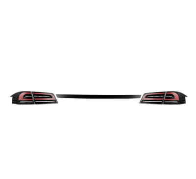 AlphaRex 12-21 Tesla Model S LUXX-Series LED Tail Lights - Black/Red 601130 *Discontinued