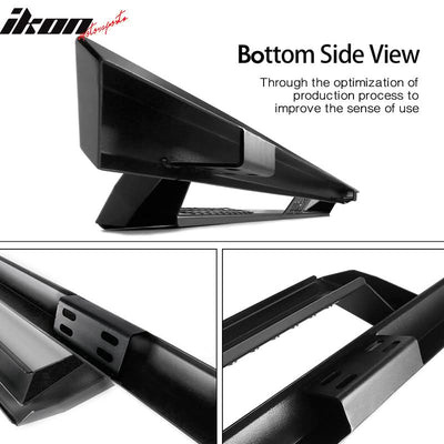 2009-2023 Dodge Ram 1500 IKON V1 Style Black Running Board Solid Steel