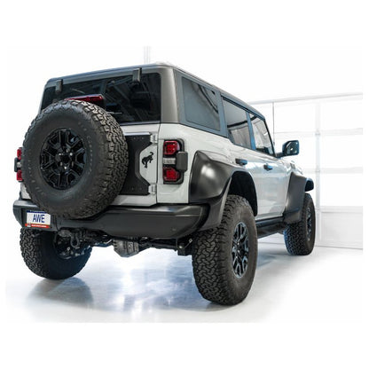 AWE Tuning 22-24 Ford Bronco Raptor 4WD Dual BashGuards Cat-Back SwitchPath Exhaust (No Tips)