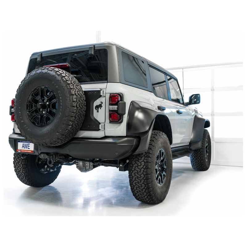 AWE Tuning 22-24 Ford Bronco Raptor 4WD Dual BashGuards Cat-Back SwitchPath Exhaust (No Tips)