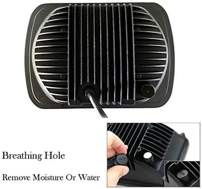 Black Pair 45w 7x6 5x7 6052 6054 H5054 H6054 Hilow Sealed Beam LED Headlights Replacement For Chevy Express Cargo Van 1500