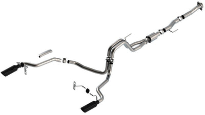Borla F-150 2021 5.0L 2dr RC SB (122.8 WB) XL/XLT 3/2.25 SRE Cat-Back ATAK Black Chrome Tips 140869BC
