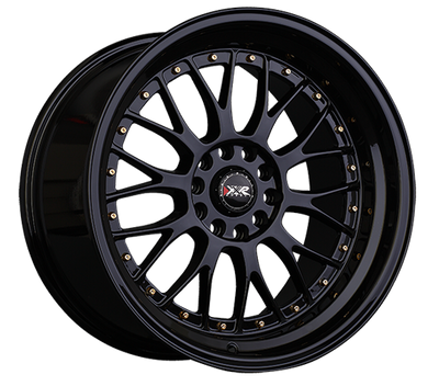 XXR 521 Wheel Black / Gold Rivets 20x10.5 +30 5x4.5,5x120