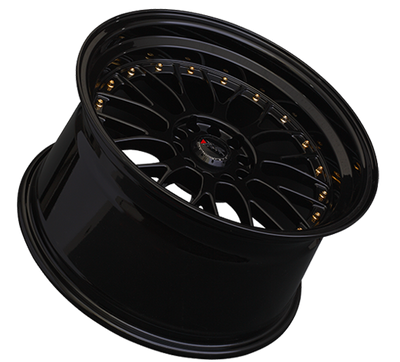 XXR 521 Wheel Black / Gold Rivets 18x8.5 +35 5x100,5x114.3