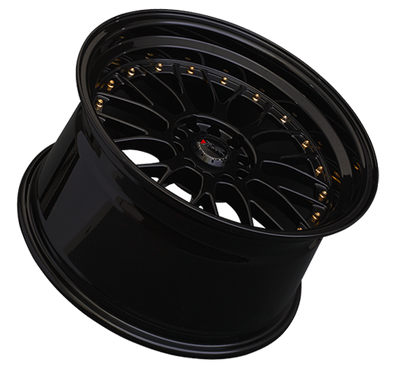 XXR 521 Wheel Black / Gold Rivets 18x10 +25 5x4.5,5x120