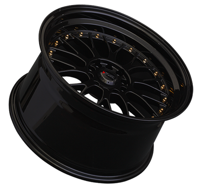 XXR 521 Wheel Black / Gold Rivets 18x8.5 +25 5x4.5,5x120