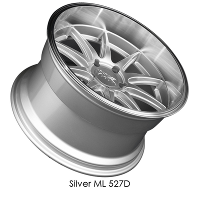 XXR 527D Wheel Silver / Machined Lip 18x9 +35 5x108