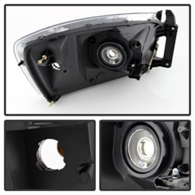 SPYDER Xtune Dodge Ram 1500 06-08 / Ram 2500/3500 06-09 Amber Crystal Headlights Chrome HD-JH-DR06-AM-C 9022913