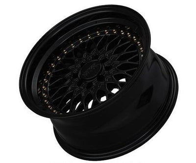 XXR 536 Wheel Black / Gold Rivets 16x8 0 4x100,4x114.3