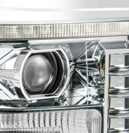 AlphaRex 11-16 Ford Super Duty PRO-Series Halogen Projector Headlights Chrome