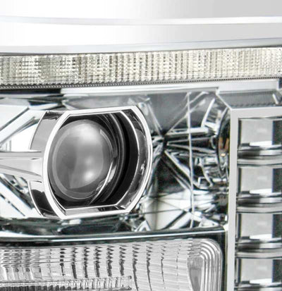 AlphaRex 11-16 Ford Super Duty LUXX-Series LED Projector Headlights Chrome