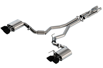 Borla 2020 Ford GT500 5.2L AT 3in ATAK CatBack Exhaust w/ Black Chrome Tips 140837BC