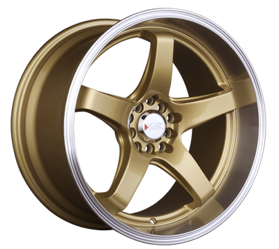 XXR 555 Wheel Hyper Gold / Machined Lip 17x8 +35 5x100,5x114.3